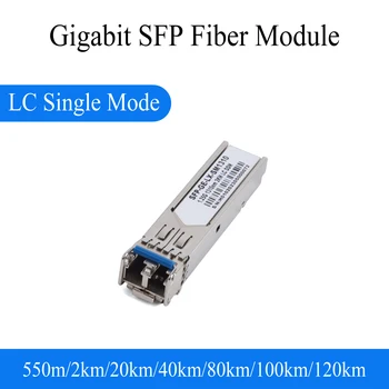 1 шт. Гигабитный оптоволоконный SFP-модуль 1000 м Однорежимный 2 × LC 1,25 Г Многоволоконный 1310 нм/1550 нм модуль подходит для коммутатора Cisco Mikrotik Ethernet