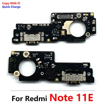 10 шт USB зарядное устройство док-станция Разъем для зарядки платы микрофон Гибкая быстрая зарядка для Redmi Note 11E