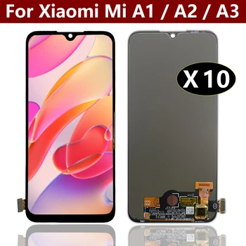 10 шт./лот, Новинка Для Xiaomi Mi A1 A2 A3 Lite ЖК-дисплей с сенсорным экраном, Дигитайзер В сборе для Mi 5X 6X ЖК-дисплей