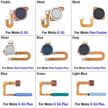 10 шт., оригинал для Moto One Fusion Plus G 5G Сканер отпечатков пальцев Кнопка возврата домой Ключ подключения Замена гибкого кабеля