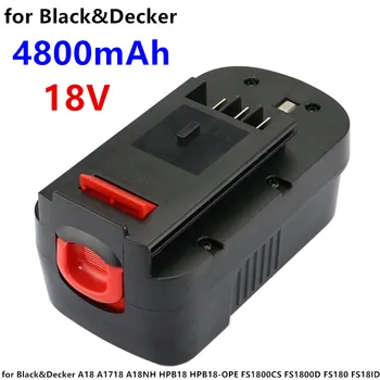 100% neueste Black & Decker 4800 МАЧ1 8 В NI-MH Akku для A18 A1718 A18NH HPB18 HPB18-OPE FS1800CS FS1800D FS180 FS18ID