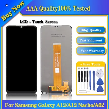 100% Протестированный ЖК-экран и дигитайзер в полной сборке для Samsung Galaxy A12/A12 Nacho/A02 SM-A125 SM-A127 SM-A022