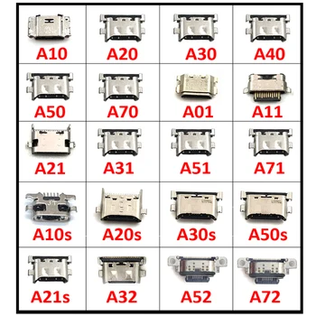 100 Шт. Зарядное устройство USB Порт Для Зарядки док-станция Для Samsung A20 A30 A50 A70 A51 A21s A01 A30s A20s A50s A11 A21 A31 A52 A02s A32