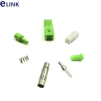 1000шт SC/APC зеленые комплекты волоконных соединителей В собранном виде В разобранном виде Симплексный SM 3,0 мм 2,0 мм 0,9 мм SC разъем аксессуары ELINK