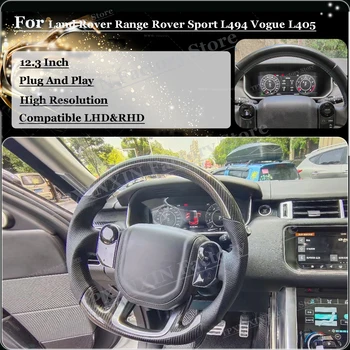 12,3 Дюймов Для Land Rover Range Rover Sport L494 Vogue L405 Android ЖК-дисплей Автомобильная Цифровая Приборная Панель Автоматический Проигрыватель