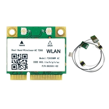 1200 Мбит/с Беспроводная карта Wi-Fi AC7265 Mini PCI-E, совместимая с Bluetooth 4.2 802.11ac 7265HMW, двухдиапазонный адаптер 2.4G 5 ГГц