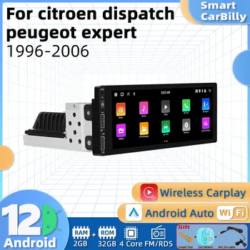 1din Android Автомобильный мультимедийный для Citroen Dispatch Peugeot Expert 1996-2006, 1 Din Радио, стерео головное устройство, Carplay, Авторадио, GPS