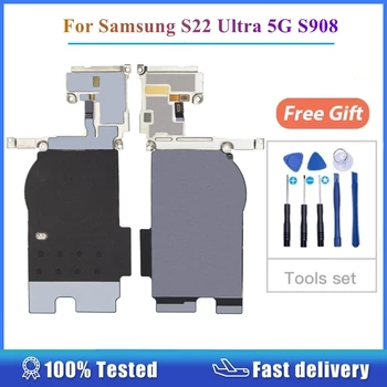 1шт Оригинал для Samsung Galaxy S22 Ultra 5G S908 Беспроводная зарядная катушка с гибким кабелем антенны NFC
