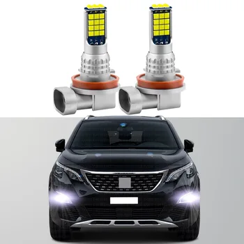 2 шт. Светодиодный автомобильный противотуманный фонарь для Peugeot 5008 2017 2018 2019 2020, Передняя противотуманная фара, Автомобильные Аксессуары Canbus
