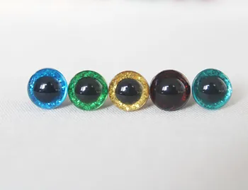20 шт./лот 10 мм круглые разноцветные хрустальные защитные блестящие игрушечные глазки + шайба = блеск-вариант цвета