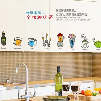 2016 новая Бесплатная доставка наслаждайтесь временем приготовления кухонные наклейки на стену съемная кухонная посуда декор стен