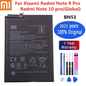 2023 Года Новый 100% Оригинальный Аккумулятор BN53 Для Xiaomi Redmi Note 9 Pro/Redmi Note 10 pro (Глобальный) 5020 мАч, Аккумулятор для мобильного телефона