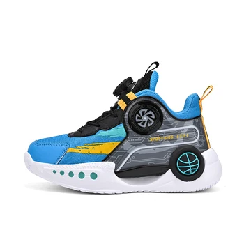 2023 Детская обувь, баскетбольная обувь для мальчиков, Брендовые детские повседневные кроссовки, Новая черная обувь для мальчиков, спортивная обувь для бега на открытом воздухе