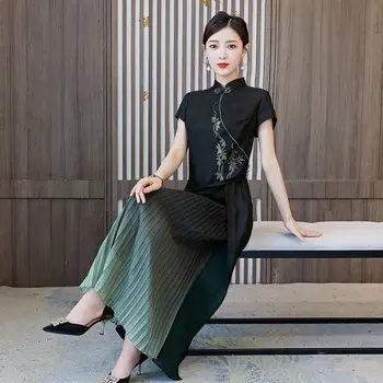 2023 китайское женское ципао оверсайз, улучшенное платье чонсам, женское летнее ретро повседневное элегантное вечернее платье ao dai qipao