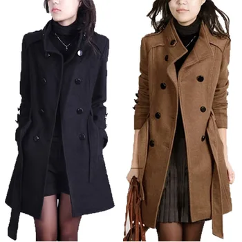 2023 Новое шерстяное пальто Женская Длинная корейская версия осенне-зимних моделей Nizi, тонкое популярное пальто для женщин 4XL