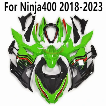 2023 Новый Зеленый Черный Мотоцикл с Сетчатым Принтом Для Ninja400 Кузов Капот Подходит Ninja 400 18-19-21-22-23 Впрыск Полный Комплект Обтекателей