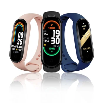 2023 Новый Умный браслет M6 для мониторинга здоровья по Bluetooth-каналу Для мужчин и женщин, спортивный шагомер, смарт-часы для Xiaomi/Apple/Android