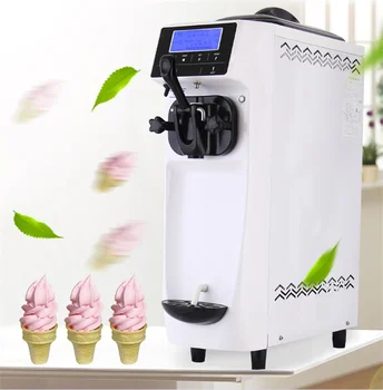 220 В 50 Гц, Настольная машина для приготовления мягкого мороженого с сенсорным экраном, Небольшая Коммерческая Автоматическая Машина для приготовления мороженого