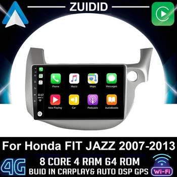2Din 4G Android 10 WiFi DSP CarPlay Автомобильный стерео Радио Мультимедийный видеоплеер для HONDA FIT JAZZ 2007-2014 Навигация GPS