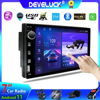 2din Android Универсальное Автомобильное Радио для Nissan Kia Honda Toyota VW Мультимедийный Видеоплеер Carplay Auto GPS Navigaion 7 
