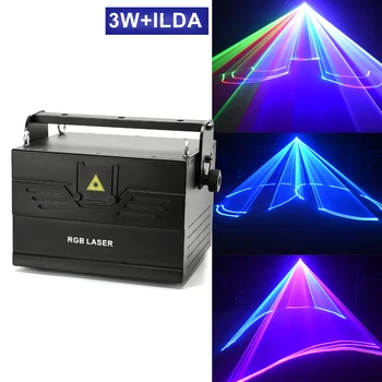 3 Вт ILDA 3D Scan Stage Лазерный луч, Свадебная вечеринка, профессиональное устройство, Анимация Дискотеки Клубного ди-джея, Сильный луч Pojector