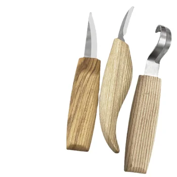3 шт./компл. деревообрабатывающие ножи для резки по дереву, нож для выскабливания, ложка, нож для деревообработки, инструмент для ручной гравировки