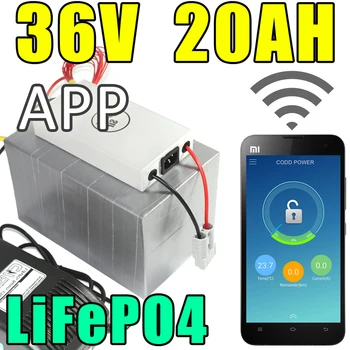 36v 20ah lifepo4 battery app remote control Bluetooth Солнечная энергия электрический велосипед аккумуляторная батарея скутер ebike 800w