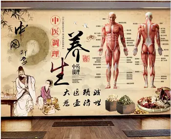 3d обои с фотообоями на заказ, домашний декор в Центре здоровья Традиционной китайской медицины, 3D фотообои на стену