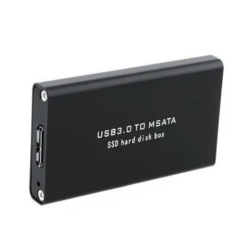 5 Гбит/с Корпус твердотельного накопителя USB 3.0 для mSATA Адаптер жесткого диска USB3.0 для mini-SATA SSD Внешний жесткий диск Мобильная коробка
