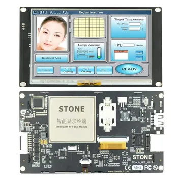 5-дюймовый графический сенсорный экран HMI с контроллером + программой + последовательный интерфейс UART для промышленного оборудования C5