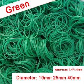 500 г Зеленых эластичных резинок Диаметром 19-40 мм, Прочная Растягивающаяся Упаковочная лента, уплотнительные кольца для дома, школы, офиса
