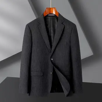 5633 -Летний новый тренд, слегка свободный деловой костюм в британском стиле для мужчин
