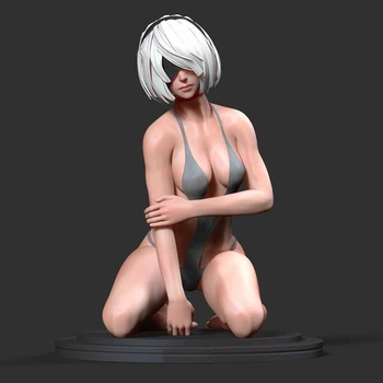 60 мм наборы моделей из смолы, сексуальная фигурка бойцовской девушки, скульптура, неокрашенная, без цвета RW-294