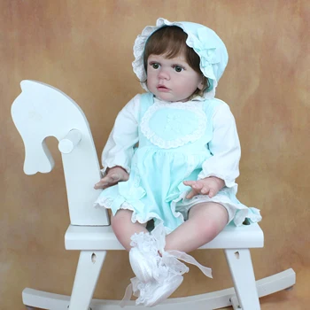 60 СМ 3D-Краска Для Кожи, Мягкая Силиконовая Кукла Reborn Baby Doll Для Девочки, Тканевое Тело, Как У Настоящей Принцессы, Игрушка для малышей, Одевающаяся Живая Bebe