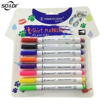 8 Шт. Текстильный маркер, тканевая ручка для рисования, сделай сам, футболка, пигментная ручка для рисования, Одежда, текстильный маркер, тканевая краска, маркер для граффити