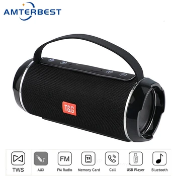 AMTERBEST 40 Вт, Уличный Водонепроницаемый Портативный динамик Bluetooth Высокой мощности, Беспроводная звуковая колонка, Сабвуфер, Музыкальный центр, 3D Стерео