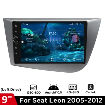 Android 10,0 QLED Экран Мультимедиа Видео Стерео Головное устройство DSP NO 2din Автомобильная Радионавигация GPS Carplay Для Seat Leon 2005-2012