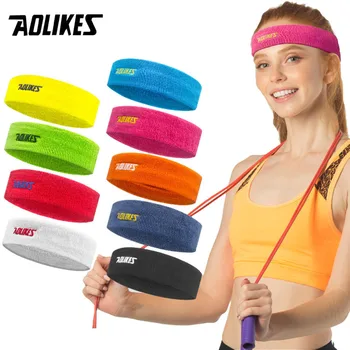 AOLIKES 1 шт. Высококачественная хлопковая спортивная повязка на голову для Мужчин, спортивная повязка для женщин, повязки для волос для Йоги, спортивные защитные повязки