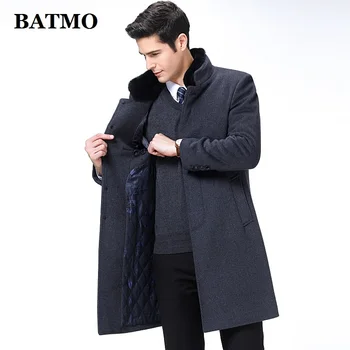 BATMO 2023, Новое поступление, Осенне-зимний Длинный тренч из высококачественной шерсти Для мужчин, мужские шерстяные куртки, теплое пальто, M-4XL, 8808