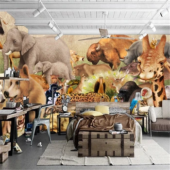 beibehang papel de parede 3D Рай для животных Фреска обои на всю стену Фрески печать наклейки Домашний Декор фото 3d обои