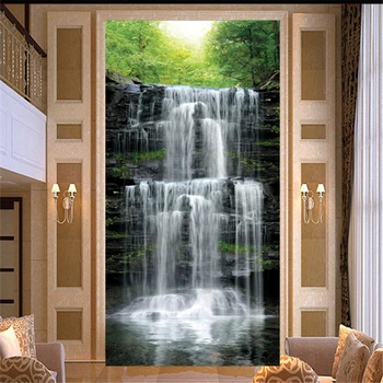 beibehang пользовательские живописные фрески с водопадом papel de parede 3d обои для гостиной фоновые фотообои Украшение дома