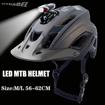 CYCABEL MTB Велосипедный Шлем Открытый Велосипедный Шлем Mountian casco de ciclismo. casco EPS + PC Велосипедные Колпачки со светодиодной подсветкой