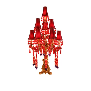 DINGFAN Европейская роскошь Украшение дома Настольная лампа для гостиной Кабинет медная светодиодная настольная лампа с кристаллами