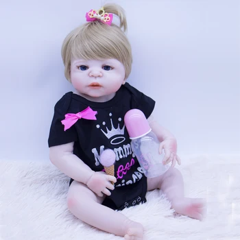 dollmai 22 Дюймов Силиконовая Кукла-Реборн для Всего Тела, Реалистичная Кукла Для Новорожденных, Кукла ручной работы, Моющаяся Кукла Для Девочек, подарочная игрушка