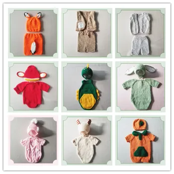 Dvotinst Реквизит для фотосъемки новорожденных для малышей, Вязаный крючком, Милые наряды, Одежда, Ползунки, Аксессуары для фотосессии, Реквизит для студии