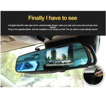 G10 зеркало заднего вида тахограф с двумя объективами 4,19 дюймов мониторинг автомобиля HD 1080P спереди и сзади двойная запись