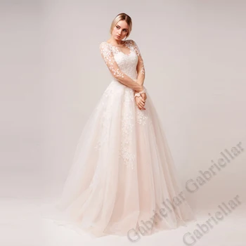 Gabriellar Classic Illusion Свадебное платье для женщин с изысканным цветочным принтом, Трапециевидное платье Vestidos De Novia, персонализированное