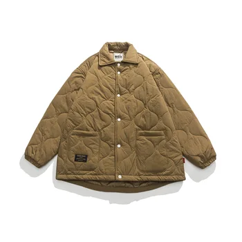 H5049, мужская зимняя мода, высококачественные уличные пальто-карго, Винтажные однотонные куртки из хлопка в стиле милитари для подростков