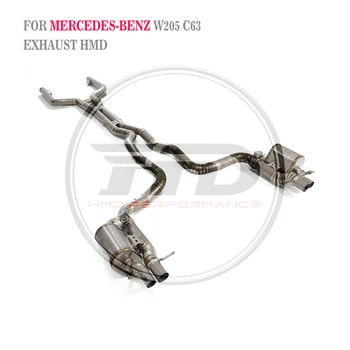 HMD Titanium Производительность выхлопной системы Catback Для Mercedes Benz AMG C63 W205 Глушитель С клапаном