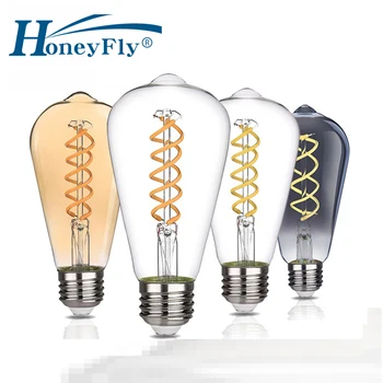 HoneyFly LED Edison Ретро Лампа E27 220V 6W, Винтажная лампа Звездного Неба, Фейерверк, Лампы с регулируемой Яркостью, Домашнее Рождественское Украшение, Клуб